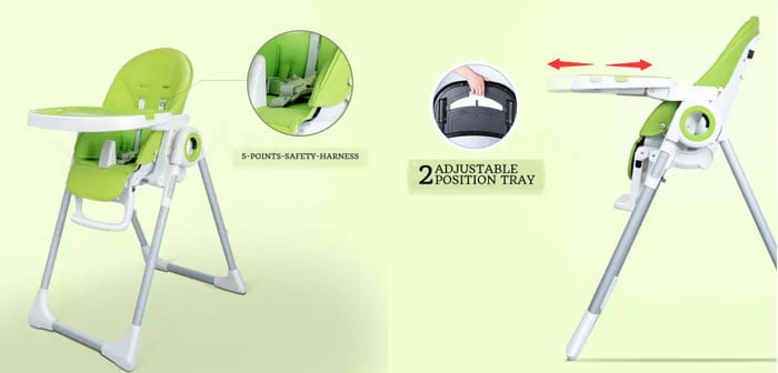 Ivolia Multi Function Baby Chair Foldable Kids Tables And Chairs High Baby Chair Q1