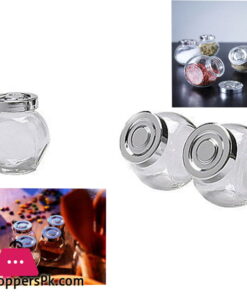 Spice Herb Jars Bottles Small Glass Mason Screw Lid 300ml ( Pack of 3 )