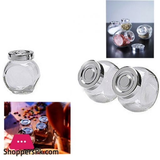 Spice Herb Jars Bottles Small Glass Mason Screw Lid 300ml ( Pack of 3 )