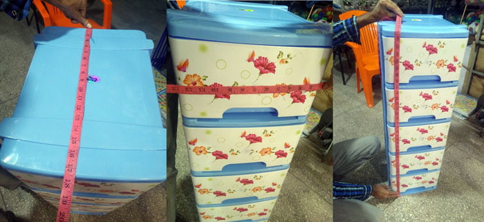 King 5 Tier Plastic Drawer Flower 39 X 13 X 17.5 Inch