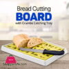 Multifunctional Plastic Tray Fruit Washing Board / Bread Cutting Board With Crumb Catcher Tray / Dish Drying Drainer Rack