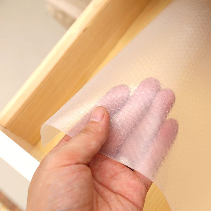 Reusable Shelf Liner Cabinet Mat Drawer Mat Moisture-Proof Waterproof Dustproof Non-Slip Tableware Pad 45cmx150cm ( Random Colours )