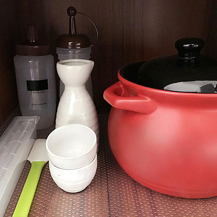 Reusable Shelf Liner Cabinet Mat Drawer Mat Moisture-Proof Waterproof Dustproof Non-Slip Tableware Pad 45Cmx150Cm ( Random Colours )