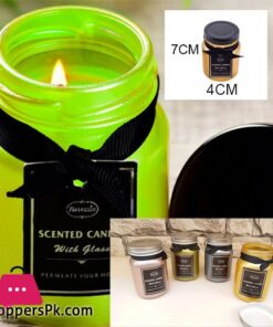 Soy Wax Candle Glass Jar with Lid - 1 Pcs