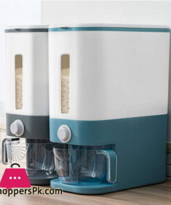 12KG Airtight Rice Dispenser Dry Food Container Bucket Storage Bin for Keep Food Fresh with Measuring Cup