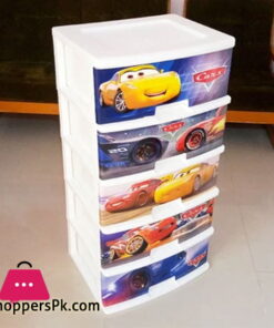5 Layer Plastic Drawer (Cars)
