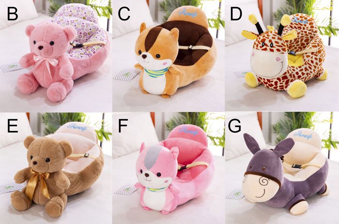 Baby Soft Plush Cushion Baby Sofa Seat 0 - 4 Years