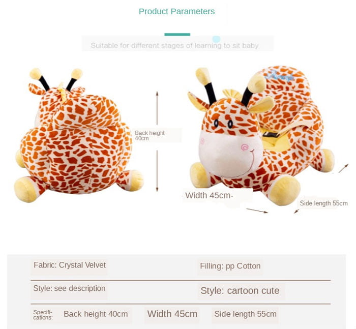 Baby Soft Plush Cushion Baby Sofa Seat 0 - 4 Years