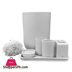 Bathroom Accessory Set Plastic (7 Pcs)