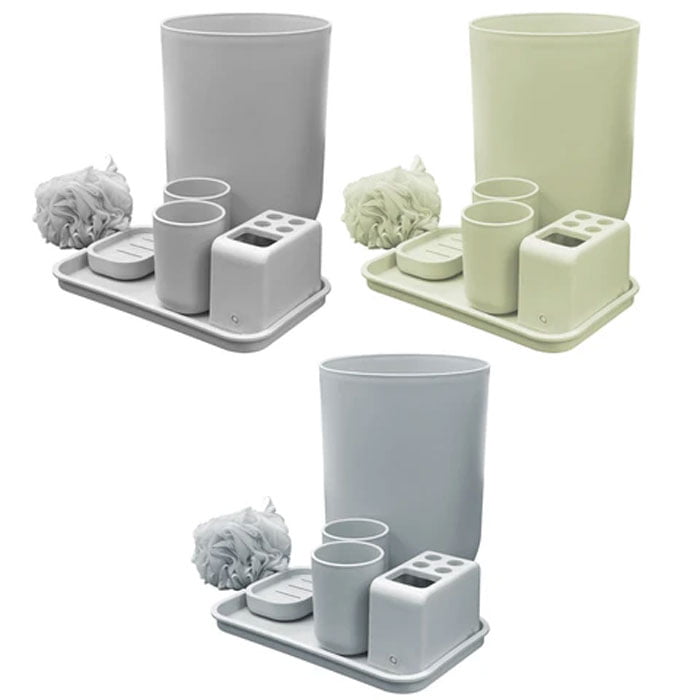 Bathroom Accessory Set Plastic (7 Pcs)