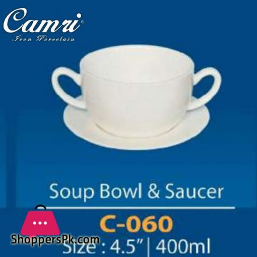 Camri Soup Bowl & Saucer 400ML -1 Pcs