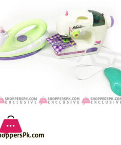 Girl Preschool Game Toy Mini Electric Sewing Machine Play House for Children