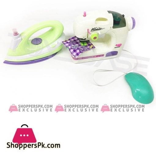 Girl Preschool Game Toy Mini Electric Sewing Machine Play House for Children