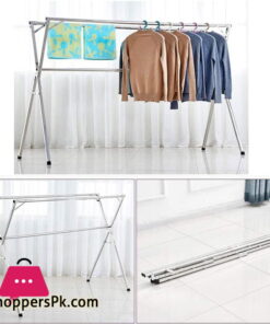 Clothes Airer Folding Retractable Drying Racks Indoor and Outdoor Stainless Steel Balcony Expandable Clothes Airer (3 Rail)