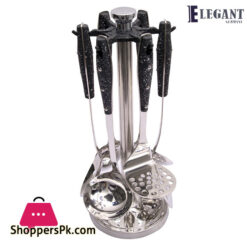 ELEGANT Kitchen Cooking Spoons Stainless Steel Set of 7 - EL2001