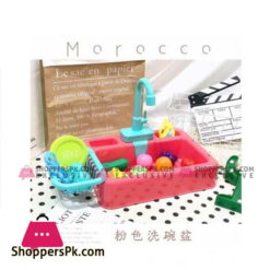 Electric Kitchen Sink With Running Water Toy For Kids