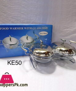 Food Warmer With Glass Dish 2 x 1.5 Liter KE50