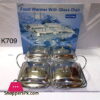 Food Warmer With Glass Dish 4  x 2.5 Liter K709