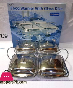 Food Warmer With Glass Dish 4  x 2.5 Liter K709