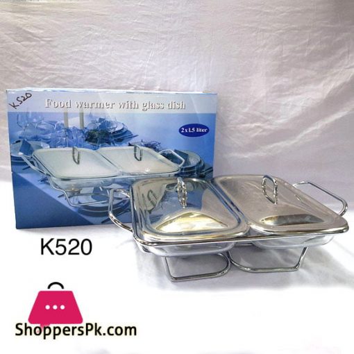 Food Warmer with Glass Dish 2 x 1.5 Liter K520