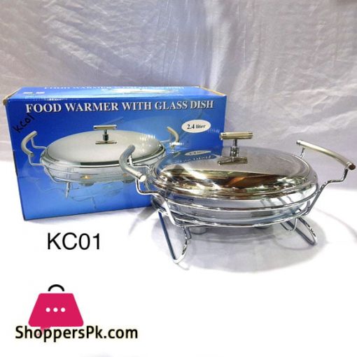 Food Warmer with Glass Dish 2.4 Liter
