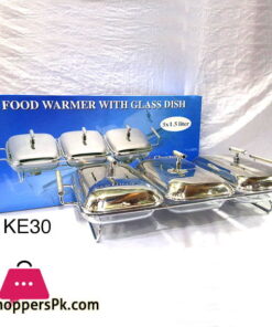 Food Warmer with Glass Dish 3 x 1.5 Liter KE30
