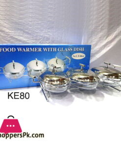 Food Warmer with Glass Dish 3 x 1.5 Liter KE80
