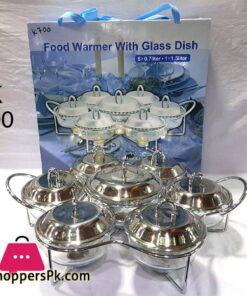 Food Warmer with Glass Dish 6 x 0.7 +1 x 1.5 Liter K700