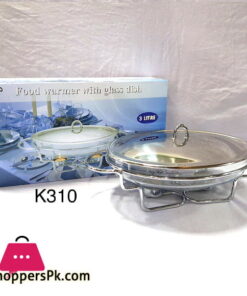 Food Warmer with Glass Dish Oval 3 Liter K310