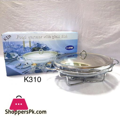 Food Warmer with Glass Dish Oval 3 Liter K310