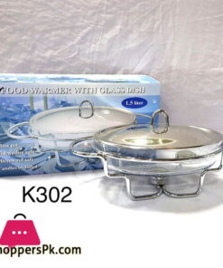 Food Warmer with Glass Oval Dish 1.5 Liter K302