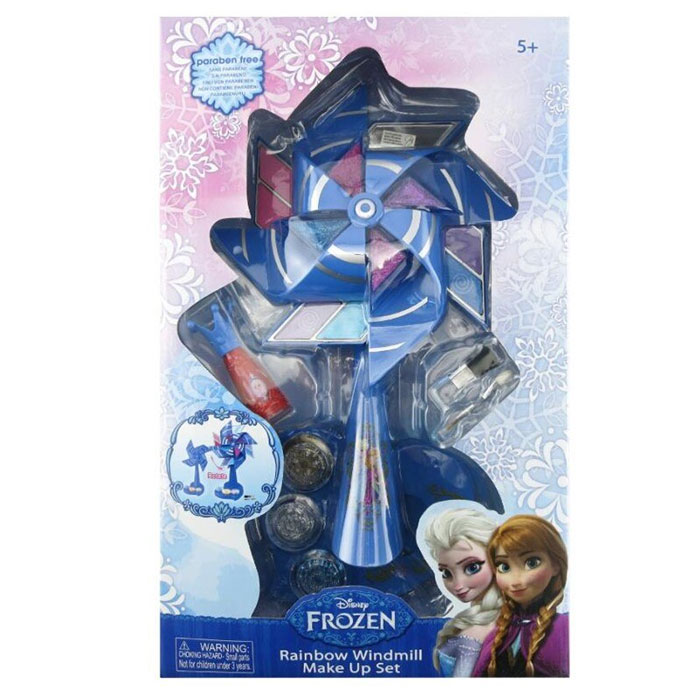 Frozen Kids Makeup Toy Colorful Windmill Makeup Box