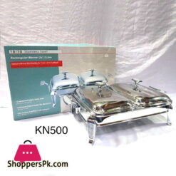 Inox Stainless Steel Oval Warmer 2 x 1.5 Liter KN500