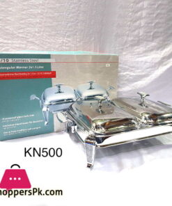Inox Stainless Steel Oval Warmer 2 x 1.5 Liter KN500