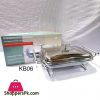 Inox Stainless Steel Rectangular Warmer Dish 2 Liter KB06