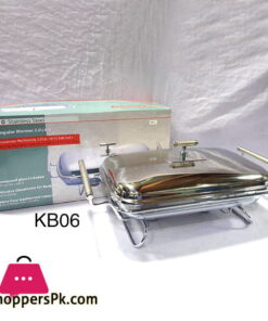 Inox Stainless Steel Rectangular Warmer Dish 2 Liter KB06