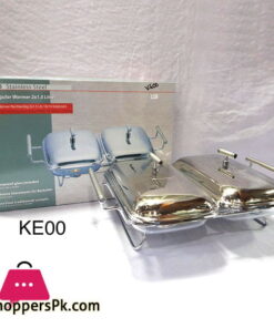 Inox Stainless Steel Rectangular Warmer 2 x 1.5 Liter KE00
