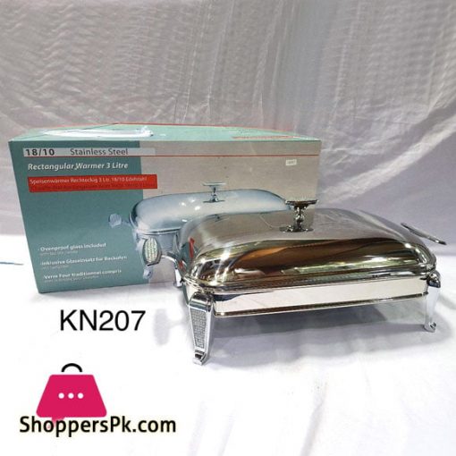 Inox Stainless Steel Rectangular Warmer 3 Liter KN207