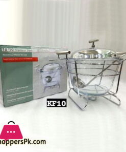 Inox Stainless Steel Round Soup Warmer With Ladle 4 Liter KF10