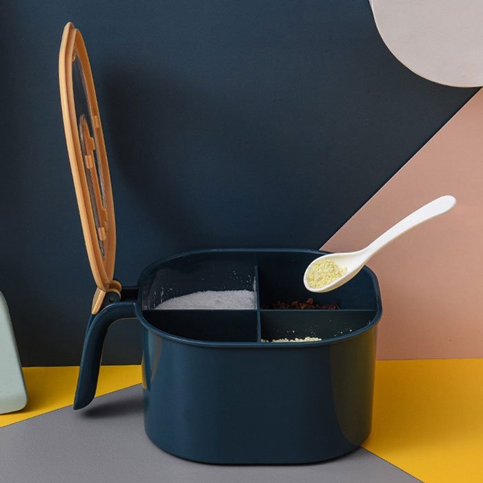 Kitchen Seasoning Organizer Seasoning Box Salt Sugar Spice Storage Box Jar