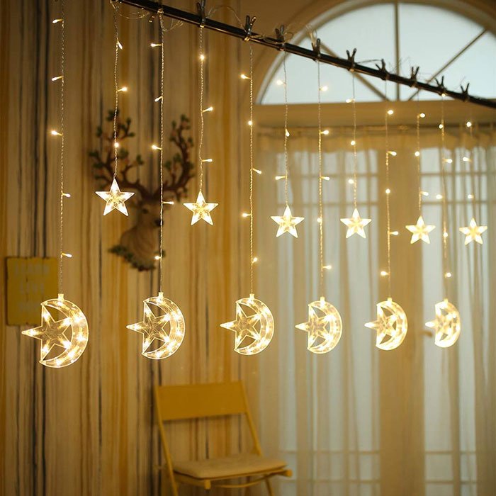 Led Star Curtain String Lights