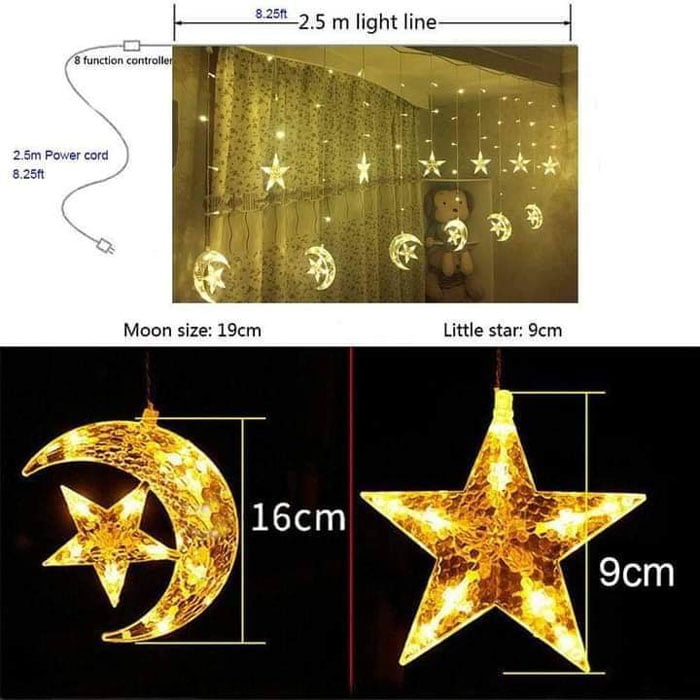 Led Star Curtain String Lights