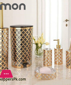 Limon 6 Pieces Bathroom Accessories Set Gold