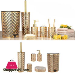 Limon 6 Pieces Bathroom Accessories Set Gold