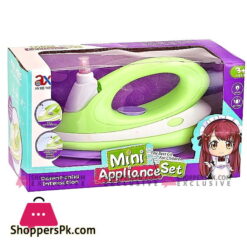 Mini Appliance Electric Iron Toy Pretend Play Set Realistic Battery Operated