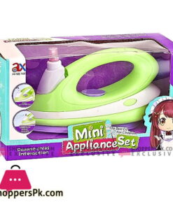 Mini Appliance Electric Iron Toy Pretend Play Set Realistic Battery Operated