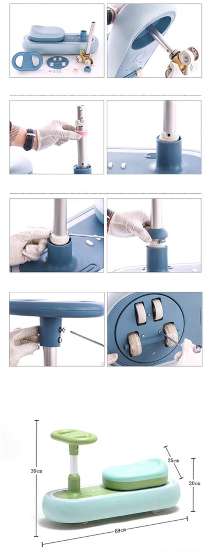 New Twisted Car Anti-Rollover Sliding Silence Wheel Swing Car Auto Car Qt-8062