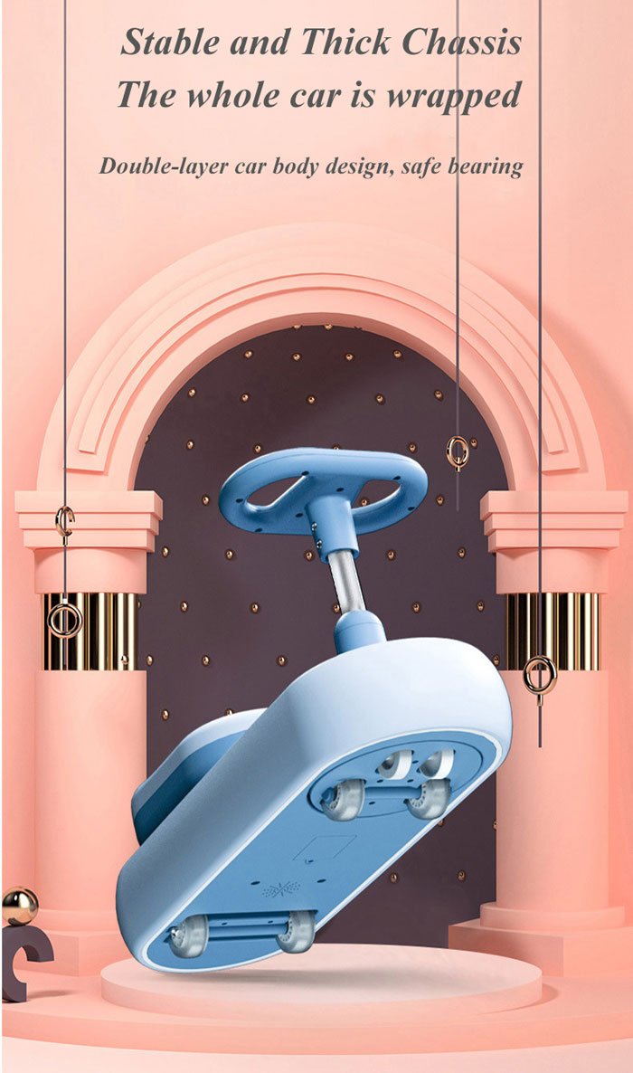 New Twisted Car Anti-Rollover Sliding Silence Wheel Swing Car Auto Car Qt-8062