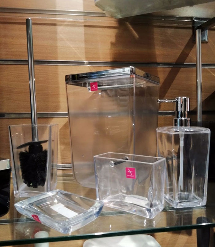 Primanova Biga Bathroom Set Transparent Chrome 4 Primanova Biga Bathroom Set Transparent Chrome