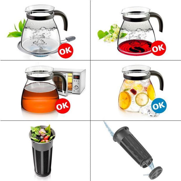 Tescoma Montecarlo Tea Maker With Infuser 1.5 Liter #647110.44 10 Tescoma Montecarlo Tea Maker With Infuser 1.5 Liter #647110.44